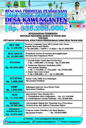 Rencana Prioritas Dana Desa Tahun 2026